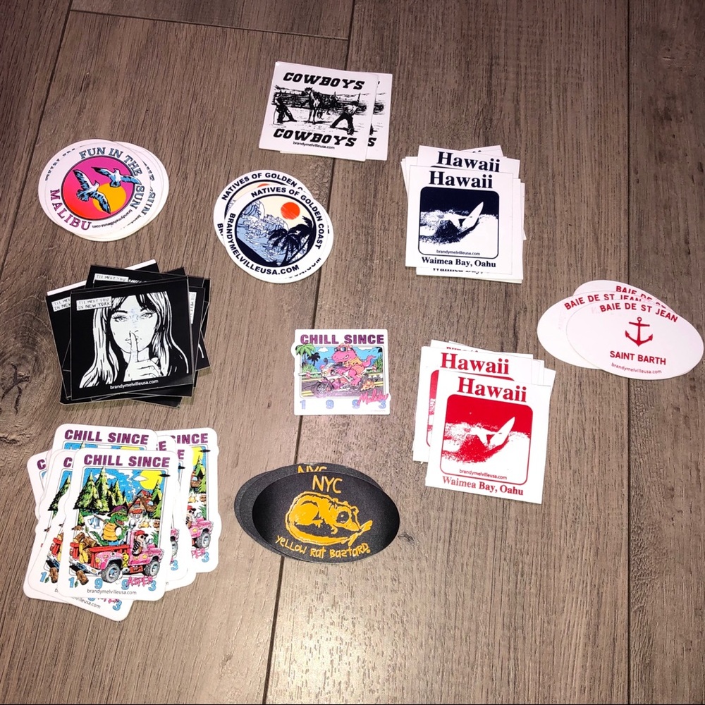 58 BRANDY MELVILLE stickers bundle